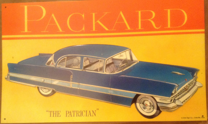Flat Tin Sign - PACKARD "The Pactrician"-Jantiques LLC.