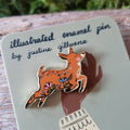 Floral Deer Enamel Pin
