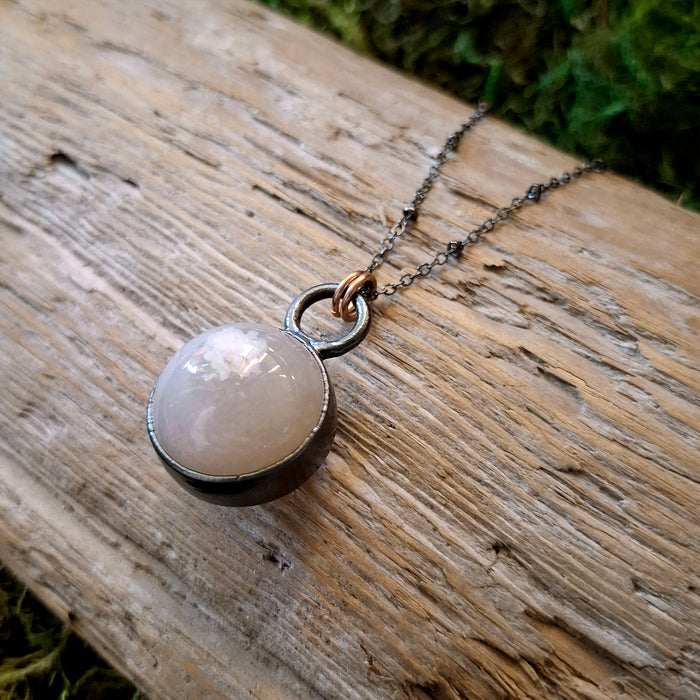 Flower Agate Sphere Pendant