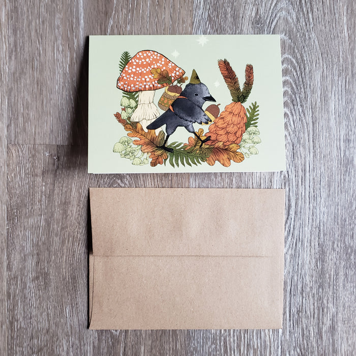 Forager Raven Greeting Card