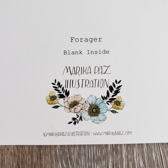 Forager Raven Greeting Card