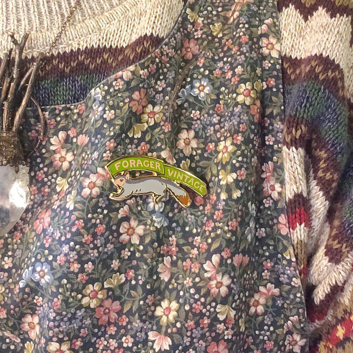 "Forager Vintage" Squirrel Enamel Pin