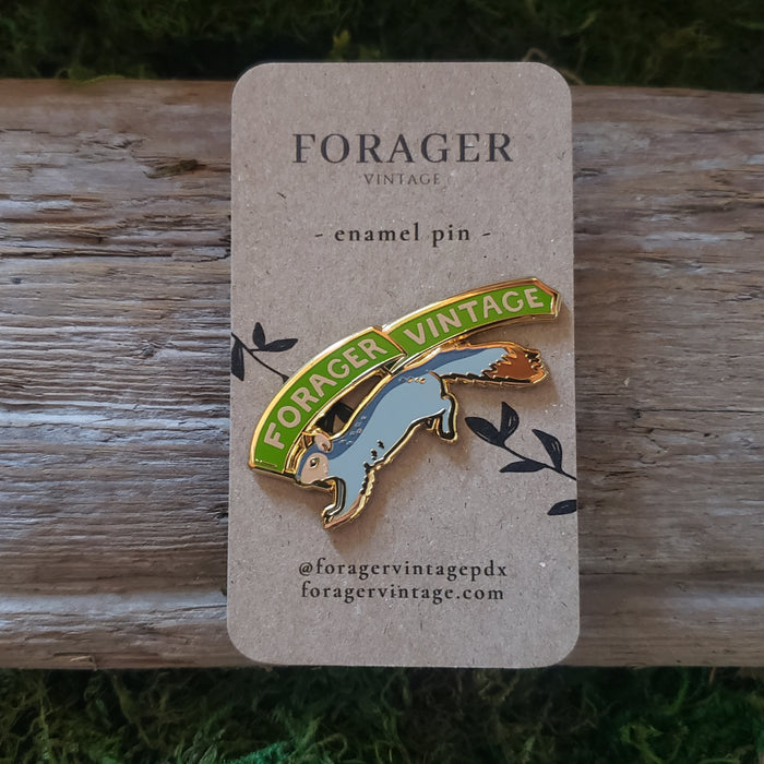 "Forager Vintage" Squirrel Enamel Pin