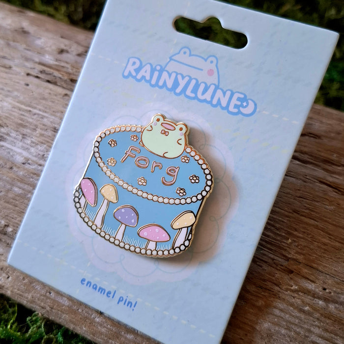 "Forg" Cake Frog Enamel Pin