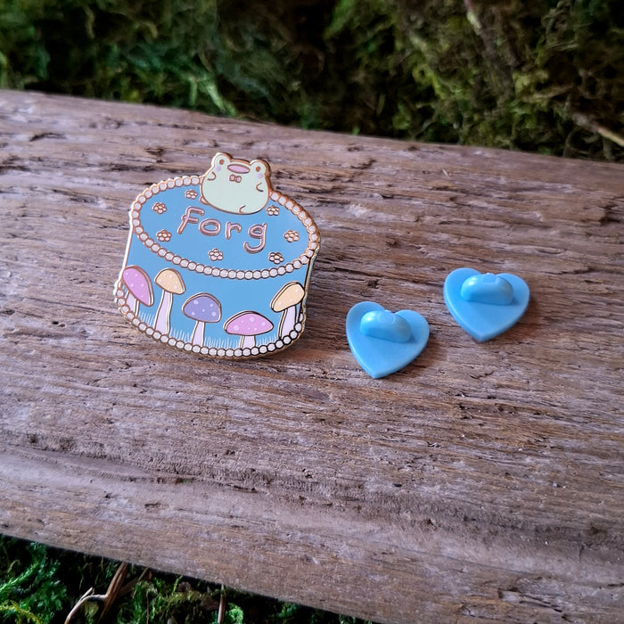 "Forg" Cake Frog Enamel Pin