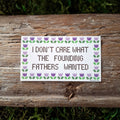 "Founding Fathers" Cross Stitch Sticker
