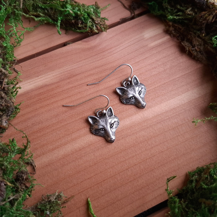 Fox Head Earrings