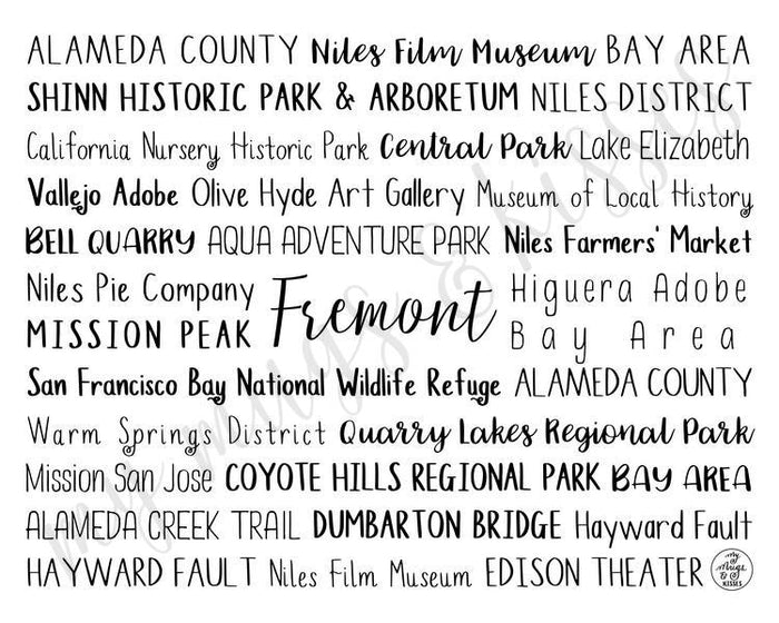 Fremont, CA Digital Download