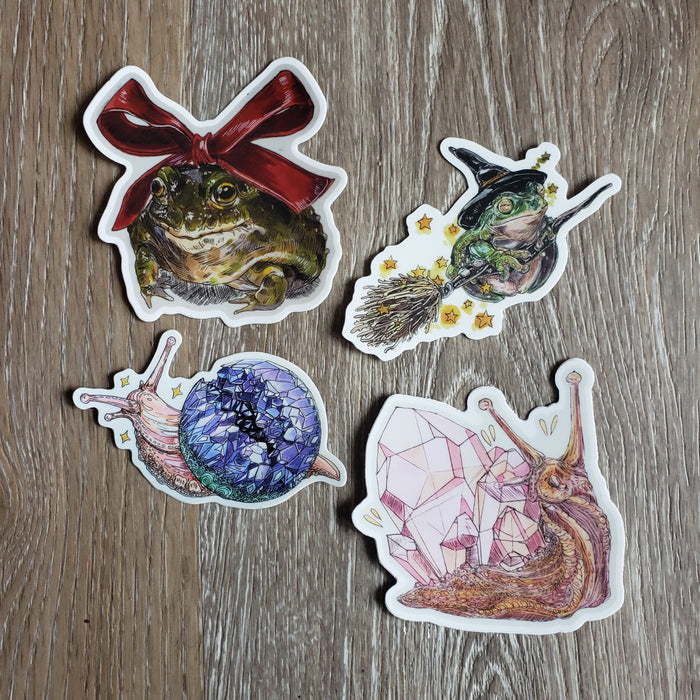 Frog Witch Vinyl Sticker