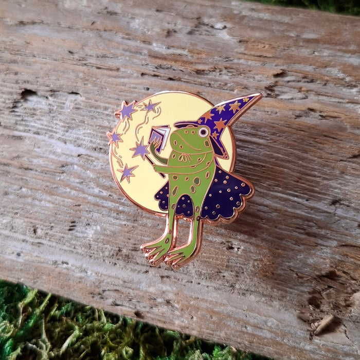 Frog Wizard Enamel Pin