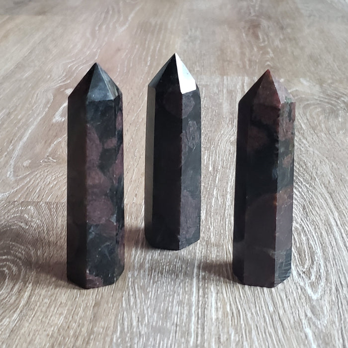 Garnet and Biotite Obelisks