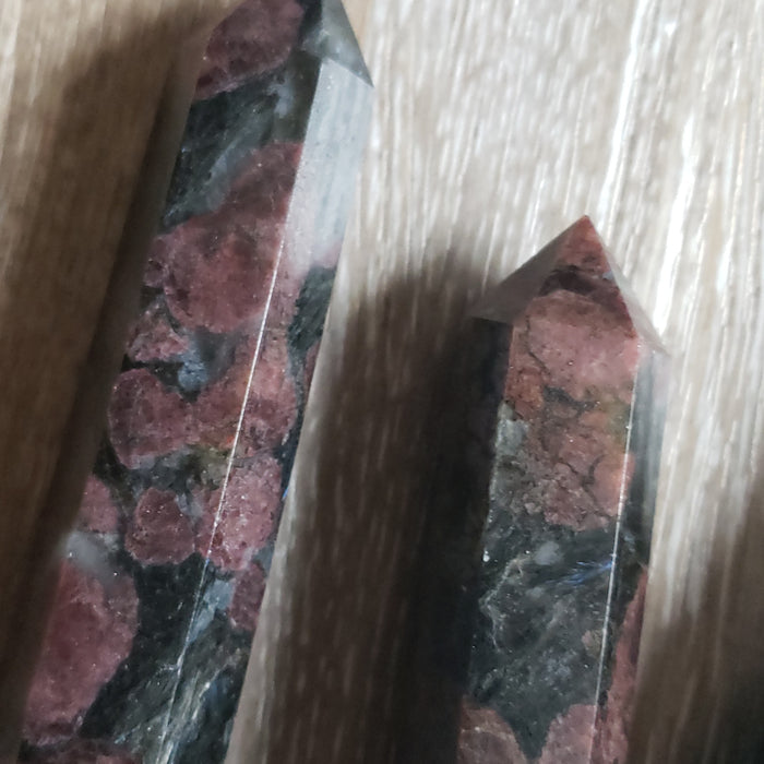 Garnet and Biotite Obelisks