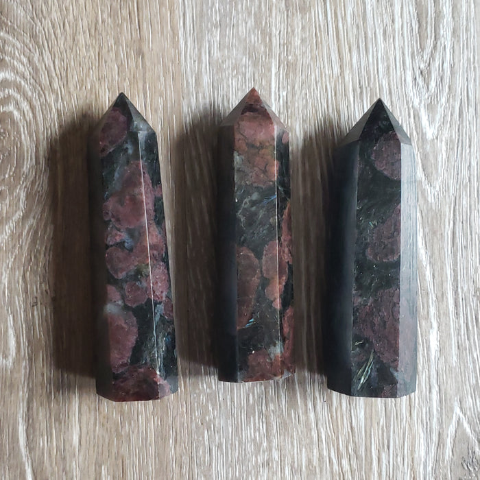 Garnet and Biotite Obelisks