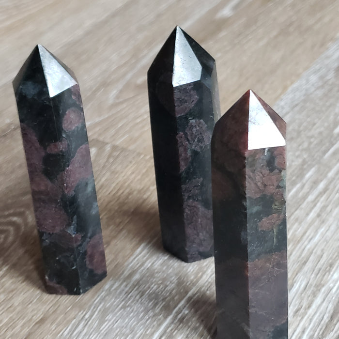Garnet and Biotite Obelisks