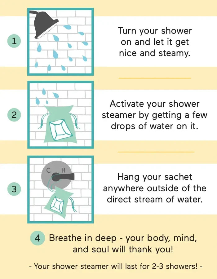 instructions for shower steamers