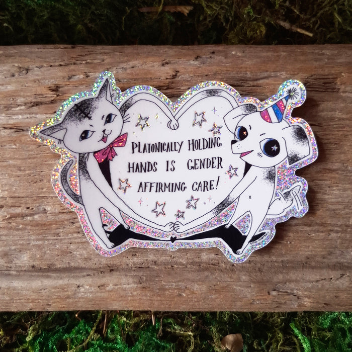 "Gender Affirming Care" Sparkly Vinyl Sticker