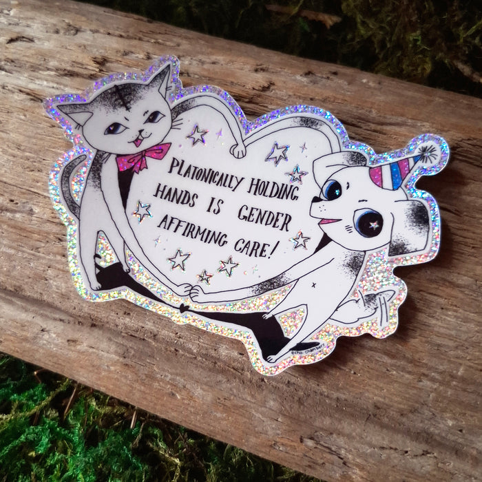 "Gender Affirming Care" Sparkly Vinyl Sticker