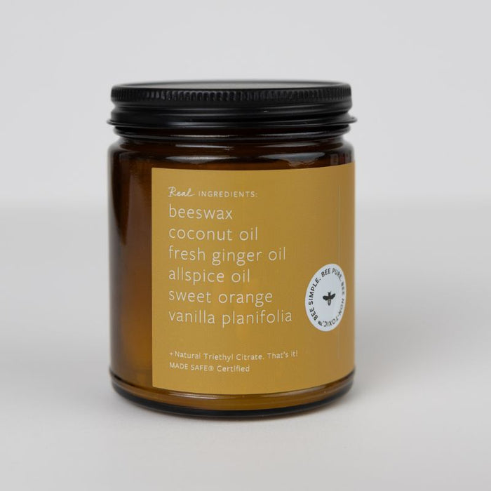 Ginger Chai Essential Oil Beeswax Jar Candle