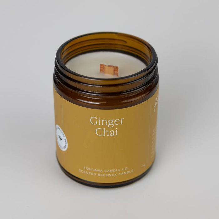 Ginger Chai Essential Oil Beeswax Jar Candle