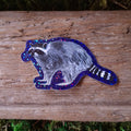 Glitter Raccoon Vinyl Sticker