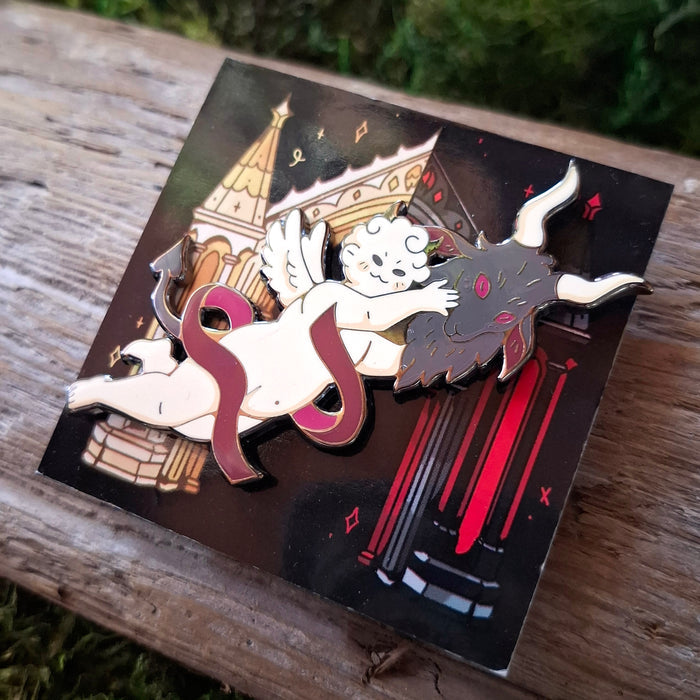 Goat Putti Enamel Pin