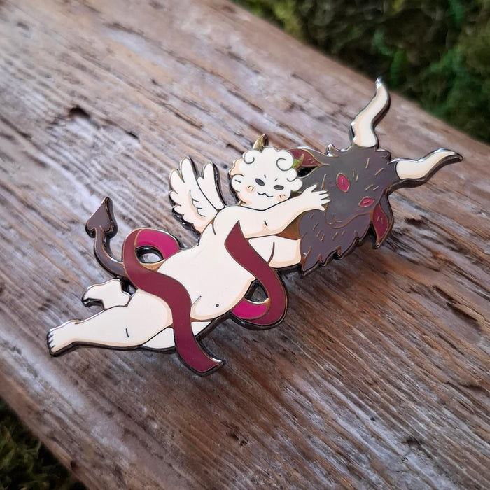 Goat Putti Enamel Pin