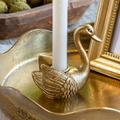 Gold Swan Candle Holder