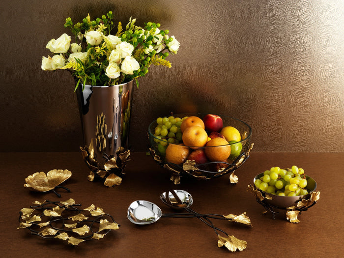Michael Aram Golden Ginkgo Vase