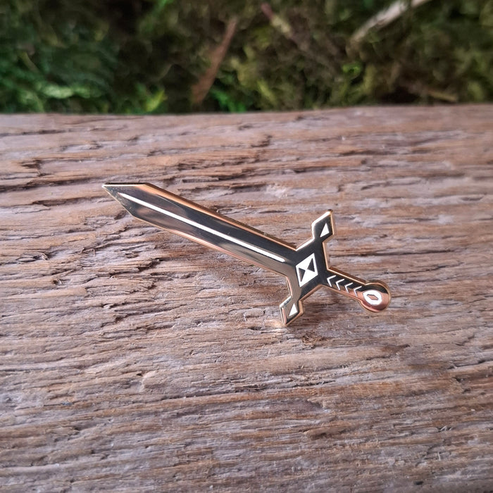 Golden Sword Enamel Pin