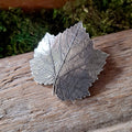 Grape Leaf Pewter Hair Barrette