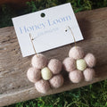 Hand Felted Chunky Flower Earrings