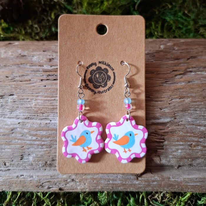 Handmade Bird Earrings