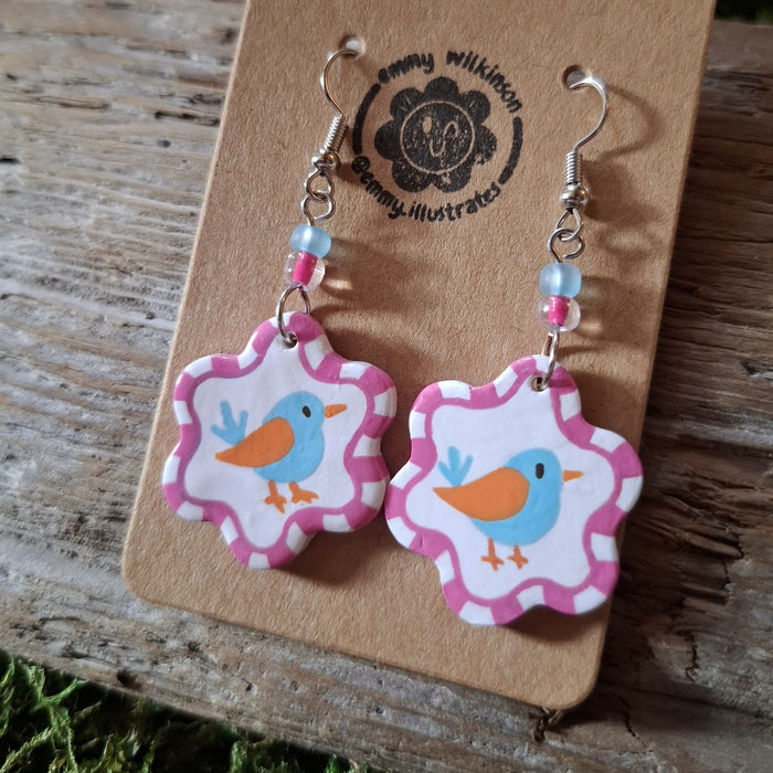 Handmade Bird Earrings