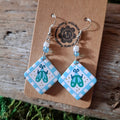 Handmade Blue Bug Earrings