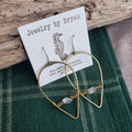 Handmade Brass & Herkimer Earrings