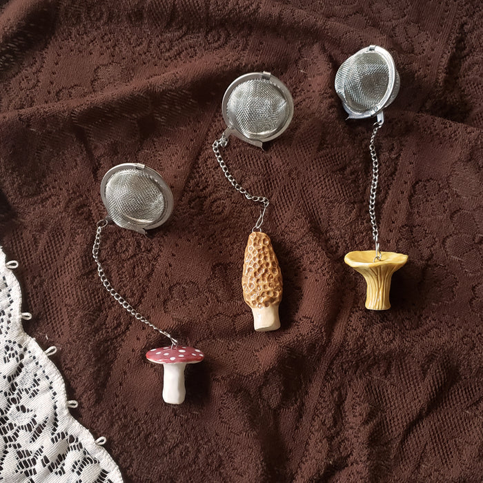 Handmade Ceramic Mushroom Tea Strainer