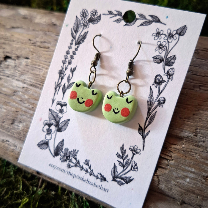 Handmade Froggy Earrings