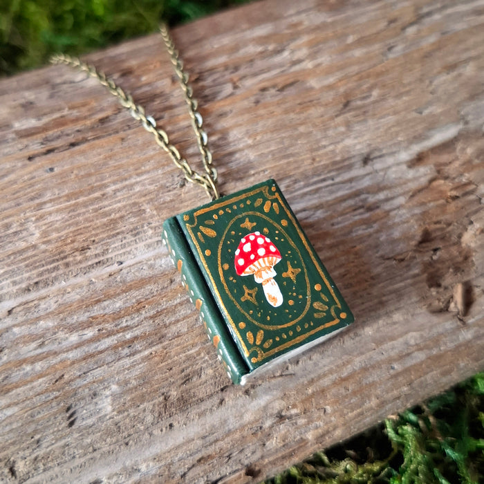 Handmade Mushroom Tome Pendant