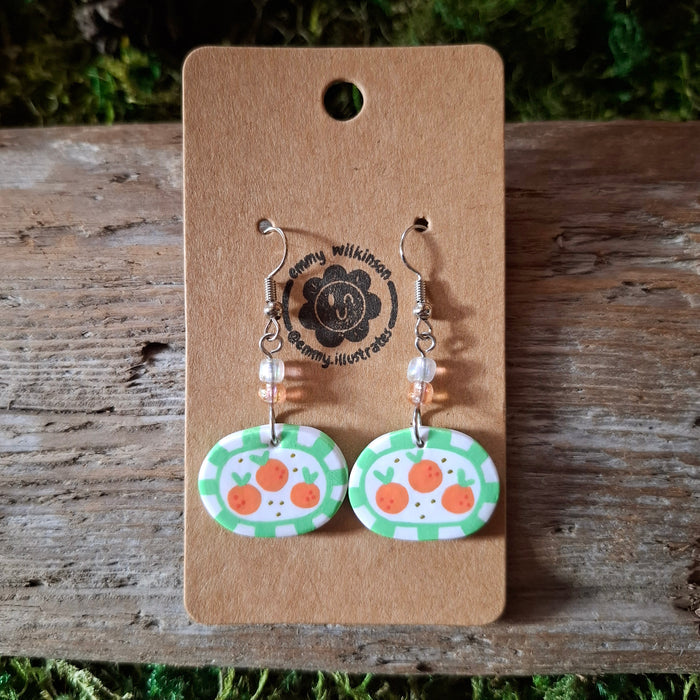 Handmade Orange Earrings