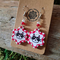 Handmade Tuxedo Cat Earrings