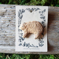 Handmade Woodland Bear Brooch