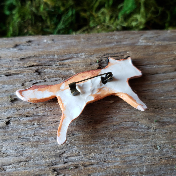 Handmade Woodland Fox Brooch