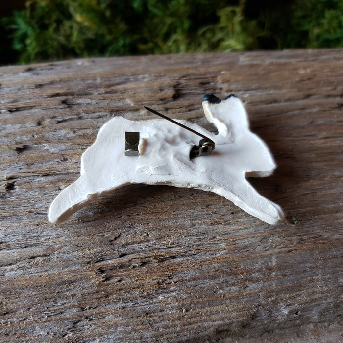 Handmade Woodland Rabbit Brooch