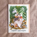 "Happy Birthday" Rabbit Greeting Card