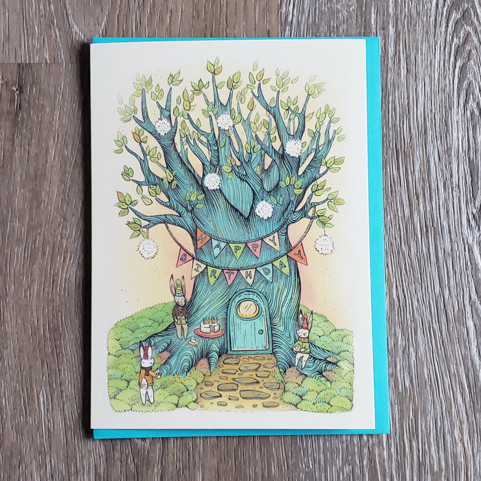 Happy Birthday Treehouse Greeting Card