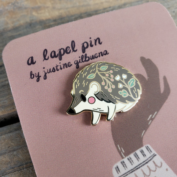 Hedgehog Enamel Pin