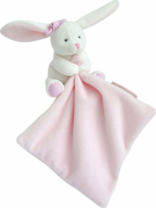 Doudou et Compagnie Hello Baby Blanket with Plush Stuffed Animal Bunny