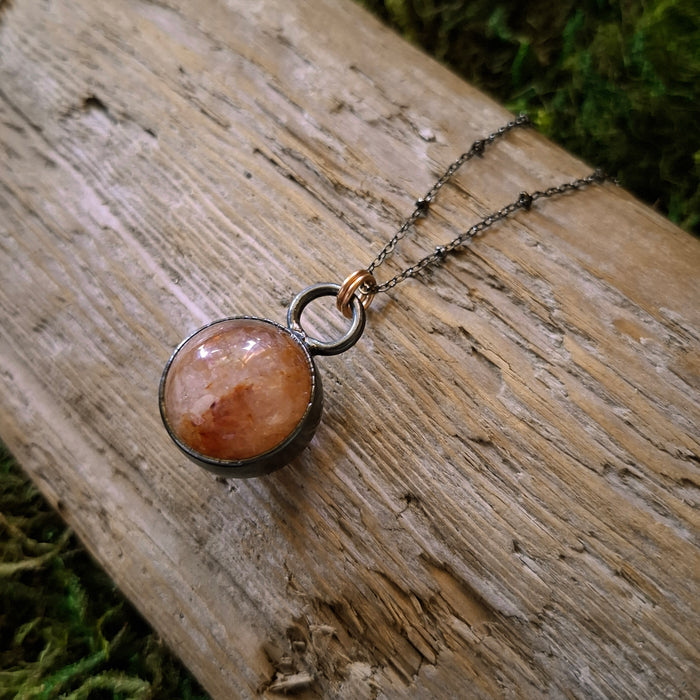 Hematoid Quartz Sphere Pendant