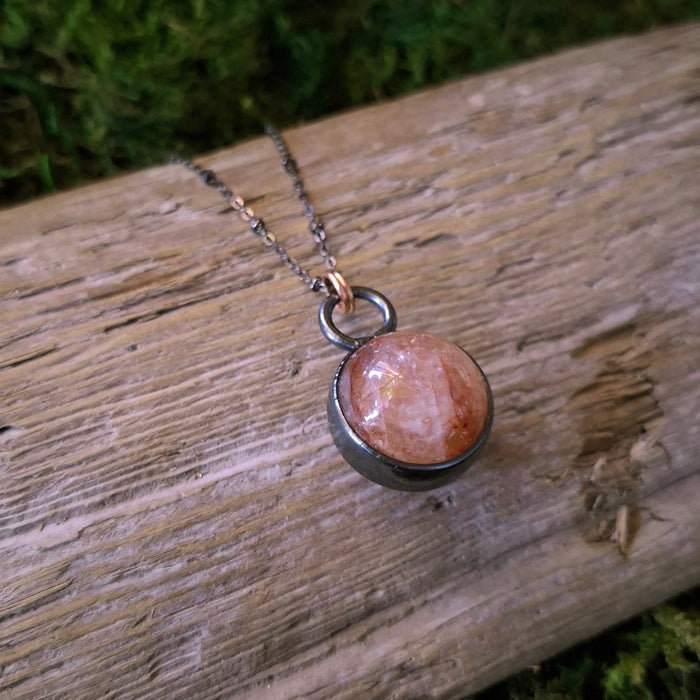 Hematoid Quartz Sphere Pendant