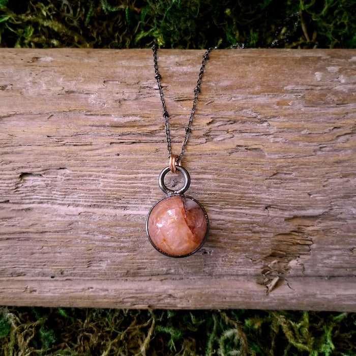 Hematoid Quartz Sphere Pendant